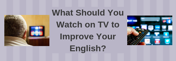 Advanced English language student watching TV Show