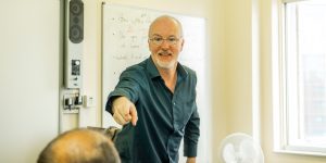 30+ teacher having fun with students