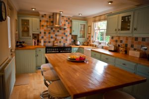 A lovely wooden kitchen in an executive home.