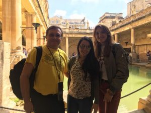 3 students enjoying Bath in Bath