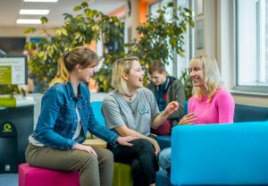 Russian students enjoying the day