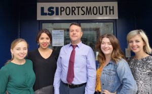 Reception team outside LSI/IH Portsmouth