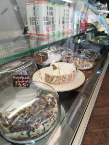 Delicious cakes for sale inside 113.