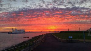 Portsmouth at sunset