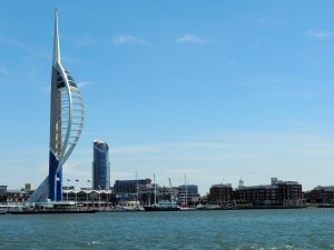Spinnaker tower from the harbor