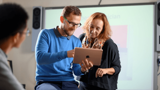 Students on Business English course